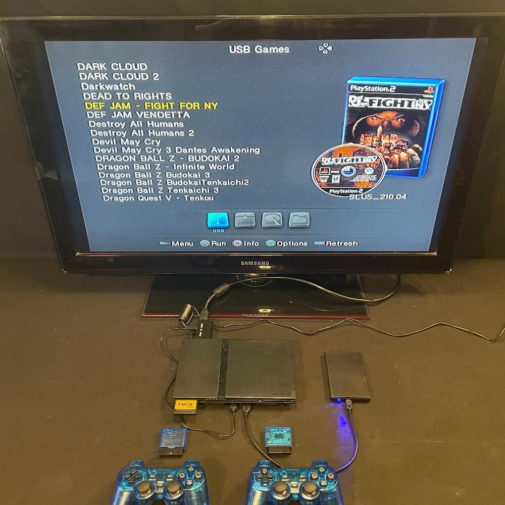 Playstation 2 Ps2 Slim 1tb With Games And Accessories